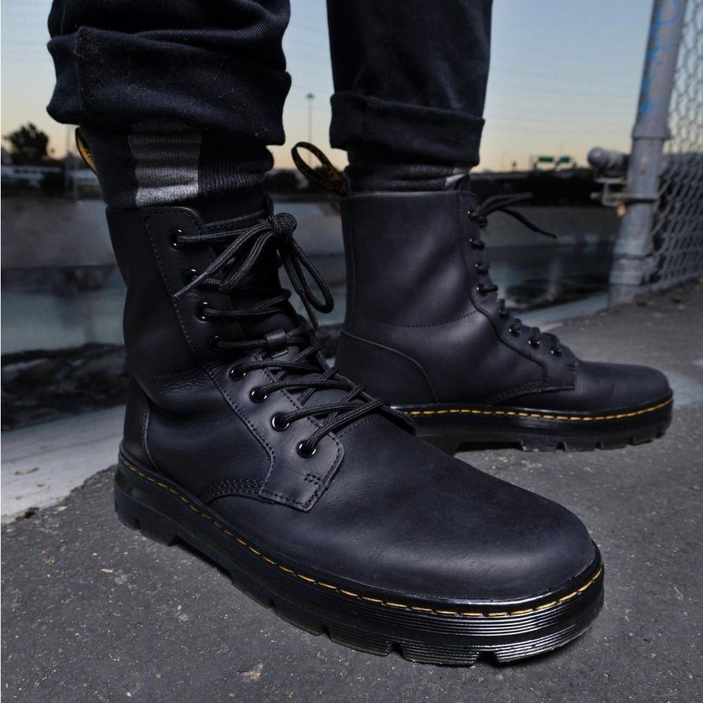 Dr. Martens Black COMBS Leather Boots